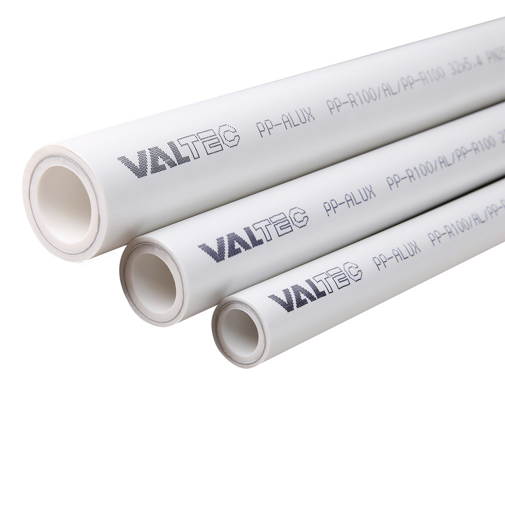 Труба полипропиленовая PP-ALUX Valtec VTp.700.AL25 Дн32x5.4 Ру25 SDR 6.0, длина 4 м, армированная алюминием, цвет белый